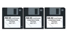 Akai S1000 / S3000 Set of Three Floppy Disks CONSTRUCTION V61063