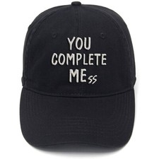 Men Baseball Cap Flock Printing You Complete Mess Washed Cotton Baseball Hat
