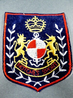 Notches Sport Gold Lion Unicorn Royal Crown Crest cot of arms Embroidered patch
