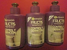 3 PACK GARNIER  LEAVE IN CONDITIONER RIZOS PODEROSOS/ PROTEINA Y ACEITE DE COCO 