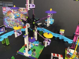 - LEGO Friends Amusement Park 41130 Roller Coaster Swings Rides Gate Emma Andrea