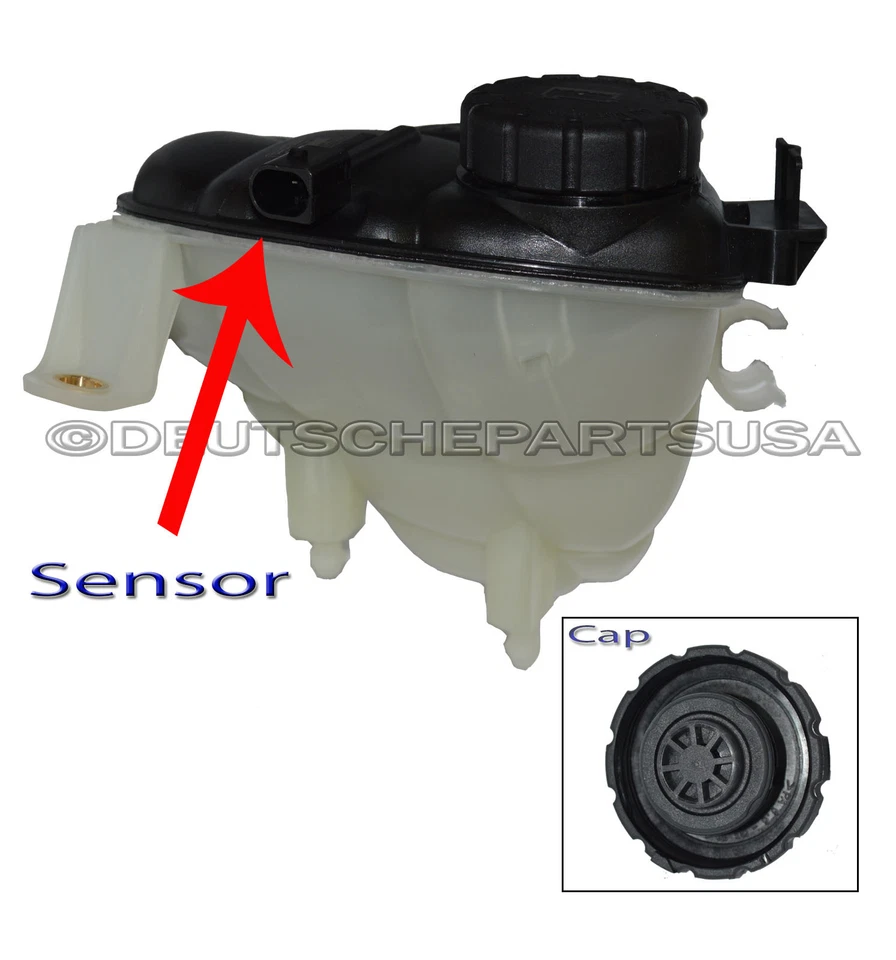 Mercedes 1645000049 Depósito de refrigerante Depósito de expansión de desbordamiento + Tapa + Juego de sensores Foto 2 de 2