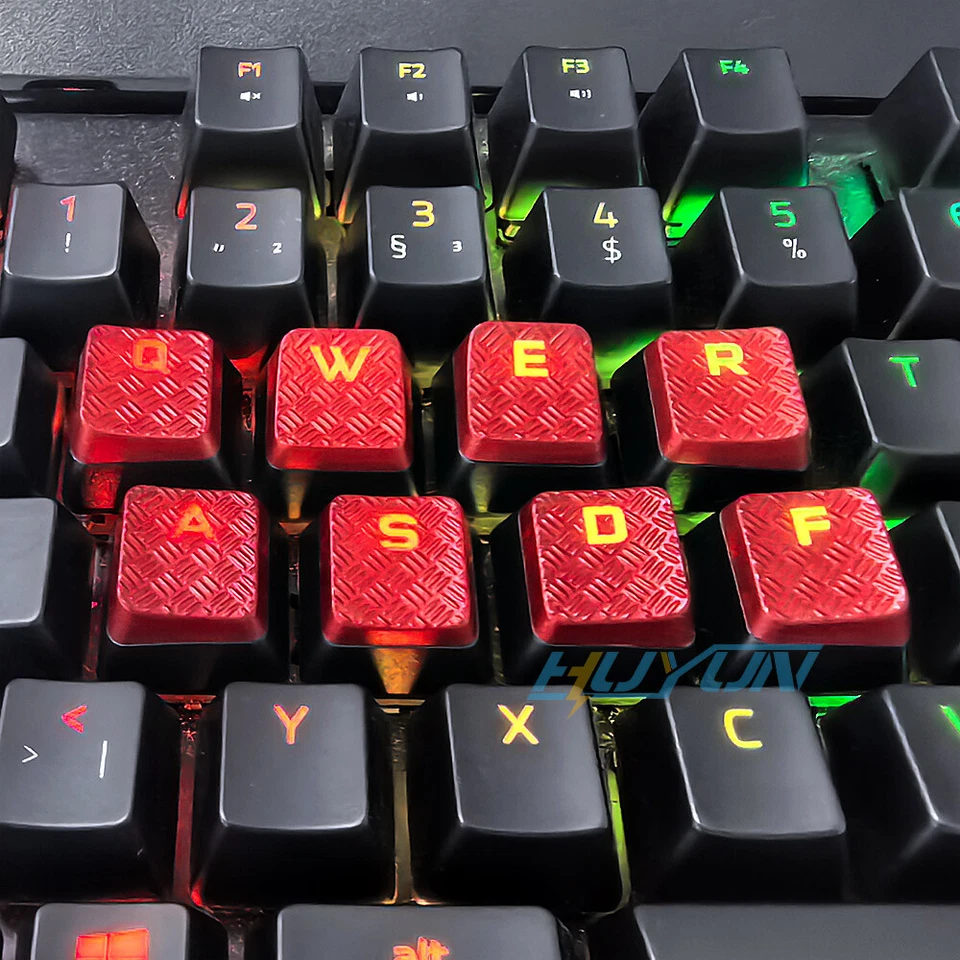 10Pcs Cherry MX Red Texture KeyCaps for Corsair Logitech &Razer Keyboards US Stk - Image 3 of 4