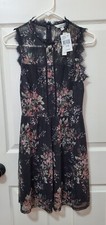Speechless Dress Juniors Floral Lace Black Sz M Medium- New