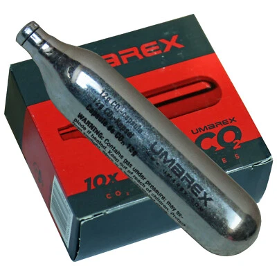 Umarex 12 g CO2 Kapseln für Druckluftwaffen 10er Pack ca. 83 mm lang