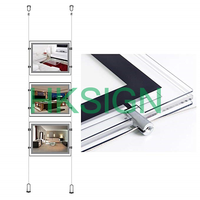 A3 & A4 Real Estate Window Hanging Led Backlit Picture Frame Display ...