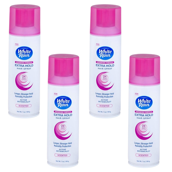 White Rain Extra Hold Scented Hairspray 7oz 4-Pack
