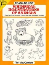 Ready-to-Use Whimsical Illustrations of Animals (Dover Clip-Art Series) - GOOD
