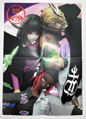 Drop Dead Clothing Co. DD seltenes doppelseitiges Werbeposter A3