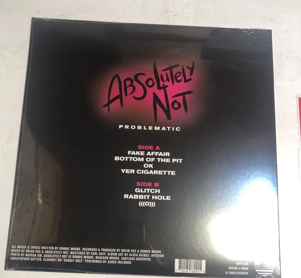 Absolutely Not   Problematic LP + Bonus flexidisc from Nude model magenta vinyl Foto 2 de 4