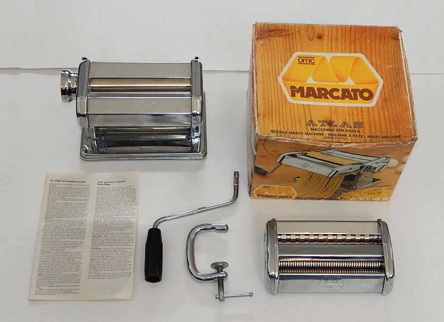 Marcato Atlas Model 150 Lusso OMC Pasta Noodle Maker EUC Made in Italy R9580