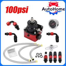 Fuel Pressure Regulator Kit + Gauge 6AN Fuel Line Fitting + Fitting Kit