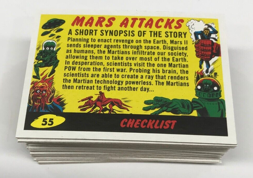 2017 MARS ATTACKS THE REVENGE TRADING CARD COMPLETE 55-CARD BASE SET (55) - Picture 3 of 4