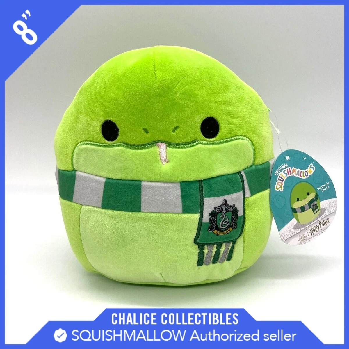 Squishmallows Harry Potter: Slytherin Snake 8in Plush