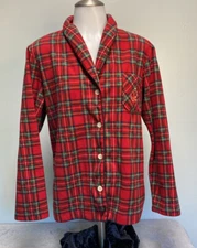 Lauren Ralph Lauren Cozy Plush Plaid Pajama Top M