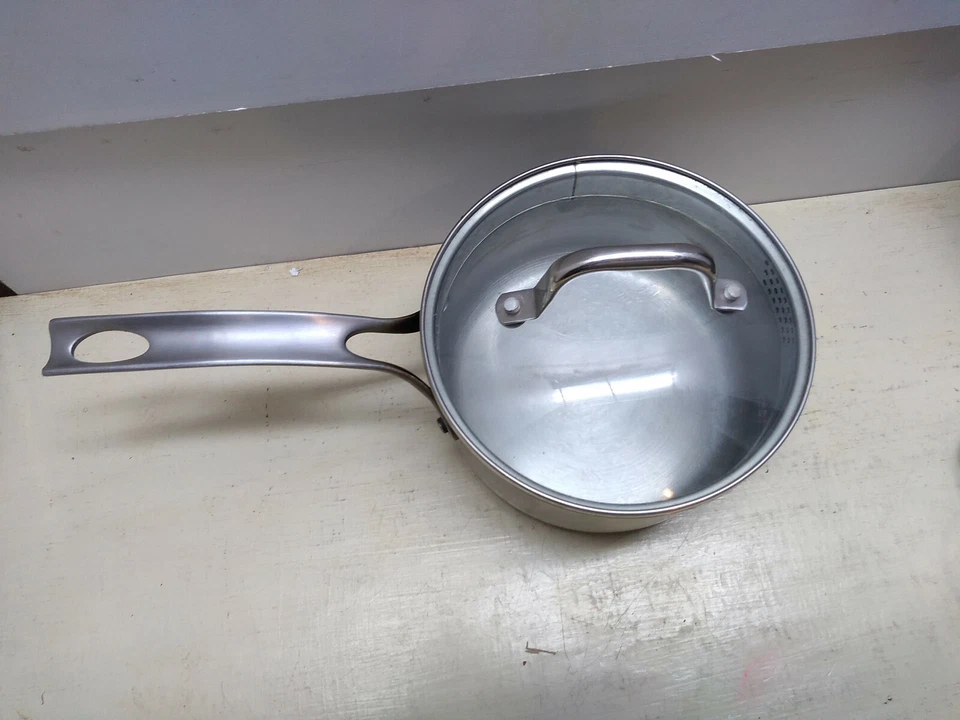 Cacerola Gordon Ramsay de 1,5 cuartos de galón de acero inoxidable para saltear sartén y tapa Foto 3 de 4