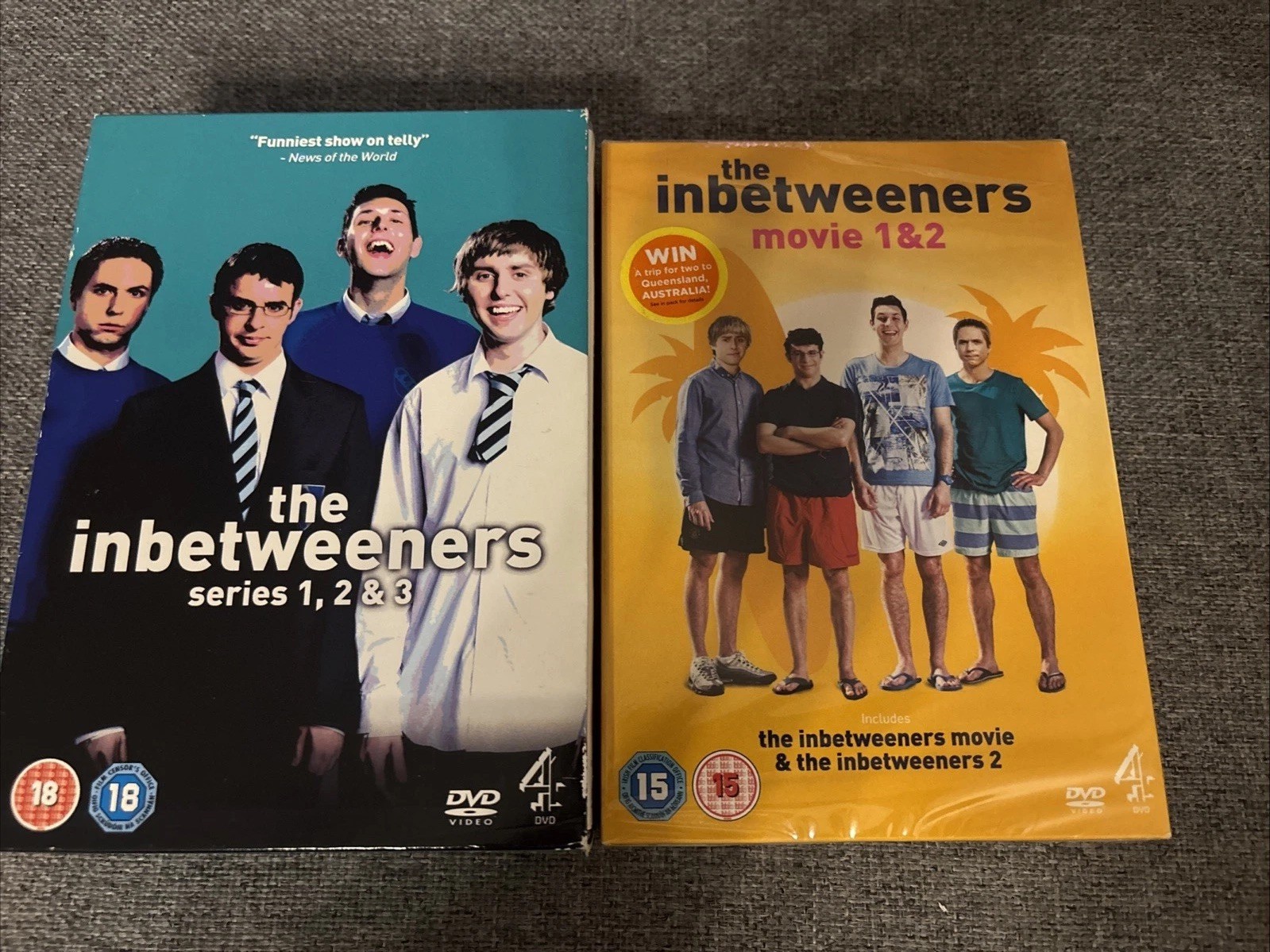 The Inbetweeners Complete Collection Series 1 - 3 and 2 X Films/ Movies Dvd