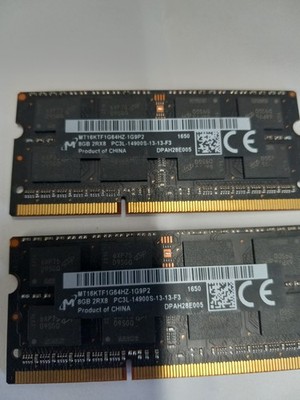 Micron 16GB 2Rx8 PC3L-14900S-13-13-F3  Memory P/N: MT16KTF1G64HZ-1G9P2 2X8GB