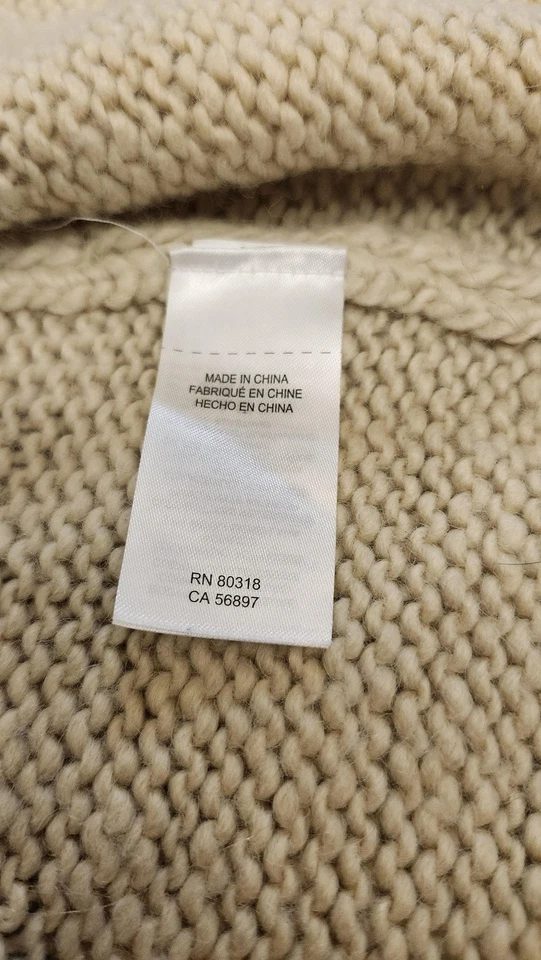 Cardigã feminino Lucky Brand suéter médio creme bobble robusto malha frontal aberta - Imagem 3 de 4