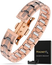 MagnetRX Copper Bracelet for Men Premium Bracelet with Adjustable Tire Track