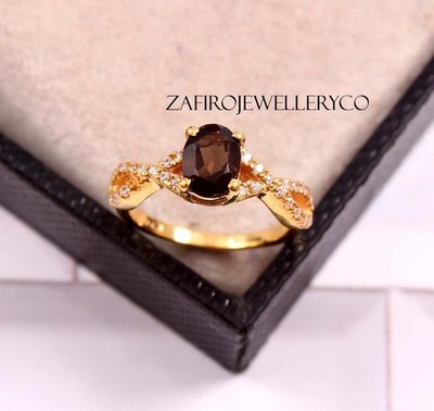 Natural Quartz, Purpose Ring, Three Stone Ring, Brides Ring, Birthday Gift Ring