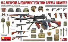 Miniart Models 35334 1/35 WWII US Tank Crew/Infantry Weapons & Equipment