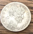 1900 Barber 25 Cent Coin Quarter  90% Silver
