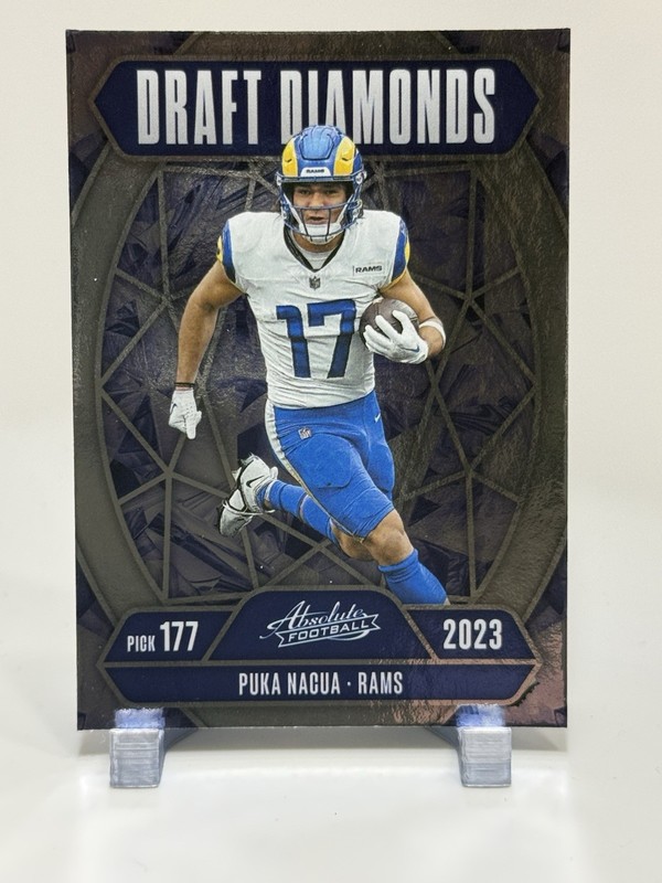 Panini 2025 Absolute Puka Nacua Draft Diamonds Rams #DD-PNA Football Card