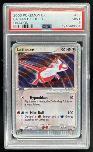 2003 Pokemon EX Dragon Latias Holo #93/97 PSA 9