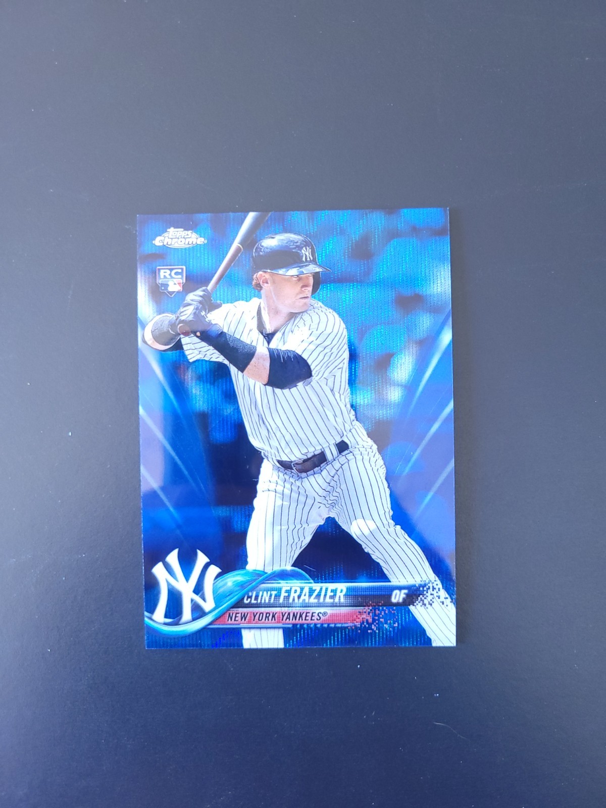 2018 Topps Chrome Clint Frazier #148 Blue Wave Refractor /150 Rookie RC