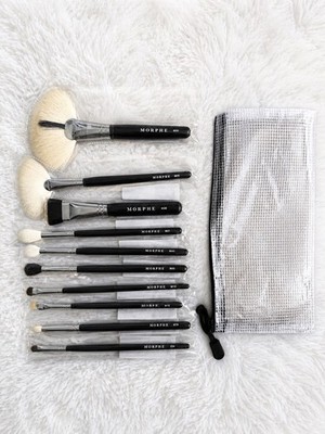 Morphe Pro 10PC Makeup Brush Set Face Eye Brushes + Pouch NEW Sealed