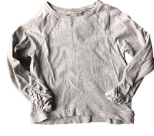 Girls French Toast Size 7/8 Long Sleeve Pullover Sweatshirt Light Gray Casual