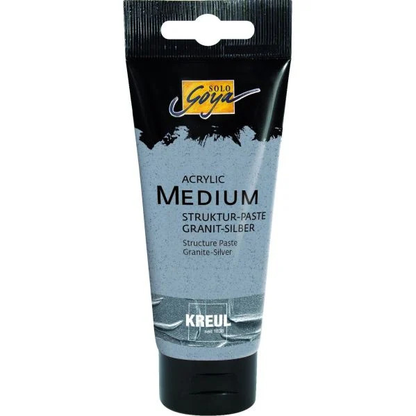 Kreul Solo Goya Acrylic Medium Struktur-Paste granit-silber 100 ml  Paste