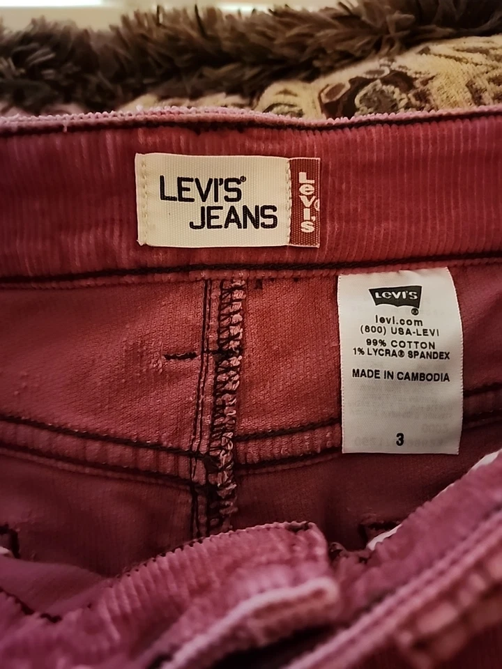 Falda de pana vintage para mujer Levi's color rosa talla 3 Foto 2 de 4