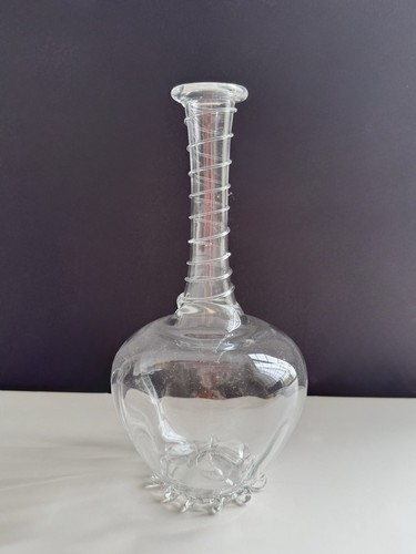 Juliska Naomi 9" Hand-blown Bohemian Glass Bud Vase Czech Republic