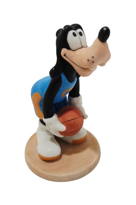 Disney Sri Lanka Schmid Porcelain Figure Goofy Basketball Sport Blue 4''