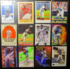 Lot de 12 cartes de baseball:  6x Pedro Martinez + 6x Vladimir Guerrero