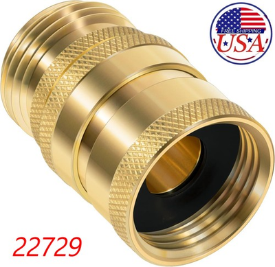 #ad 22729 Hose Quick Disconnect Set Heavy Duty Brass for Dramm Spigots Nozzles $16.60