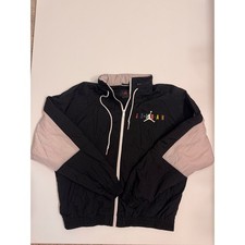 Nike Men's Jordan Sport DNA Coat Jacket Full Zip Black/Grey Size M Zip Away Hood