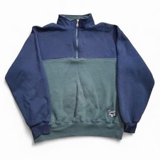 Vintage Russell Athletic 1-4 Zip Pullover Sweater Size Large Made In USA