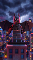 Batman Minifigure with Bat Wings Black/Red Plastic Age 5+ Theme