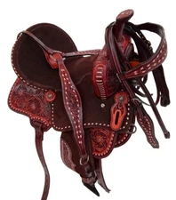 Western Racing Saddle: Hand Crafted Leather saddle With Complete Tack Set
