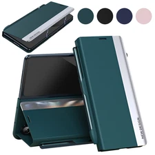For Samsung Galaxy Z Fold 7/6/5/4/3 Magnetic Flip Case Stand + Stylus Pen & Slot