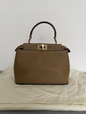 FENDI BI-COLOUR MINI PEEKABOO Top Handle With Shoulder Strap