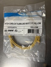 Lot of 13 - ICC 7ft, Yellow, Cat5e Molded Boot Patch Cord ICPCSJ07YL