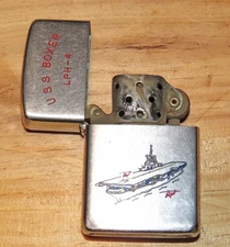 VIETNAM War Lighter ROTHCO USS Boxer LPH-4 Aircraft Carrier Helicopter USN Korea