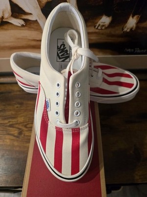 【廃盤】vans Anaheim 95 エラ era USA限定カラー 美品 Vans Era Anaheim Factory 95 DX OG White / Red VN0A2RR1VN2 Men's Sz