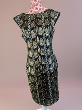 Guess Sophy Gold Black Sequin Snakeskin NYE Glam Size Small