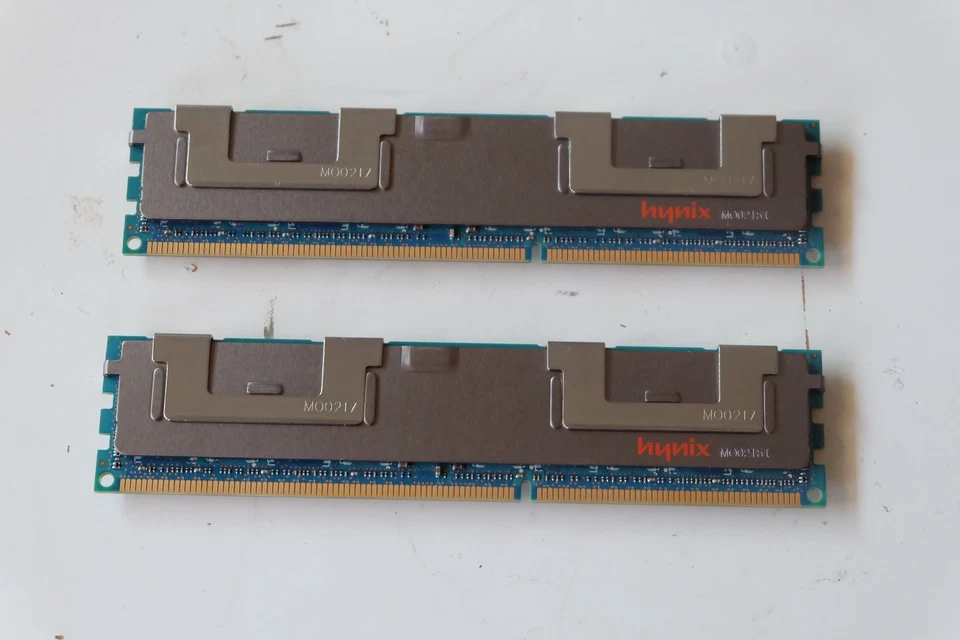 LOTE DE 2x HP/Hynix 500203-061 4GB PC3-10600R/DDR3-1333 ECC memoria registrada Foto 2 de 3