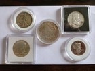 1943 Liberty 1950 Eisenhowe 1965 Franklin  1981 S Liberty 1921 Morgan 5 Coins — photo 1